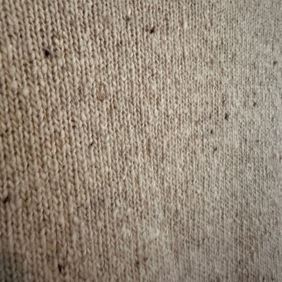 VINCE Turtleneck Sweater Chunky Wool Blend Oversized Speckled Beige XS Preppy - Picture 3 of 11